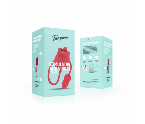 Teazers Rose Duo Rechargeable Intimate Device with Dual Motors Pink