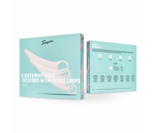 Teazers Silicone Vaginal Dilator Set - 5 Sizes, Flexible & Body-Safe
