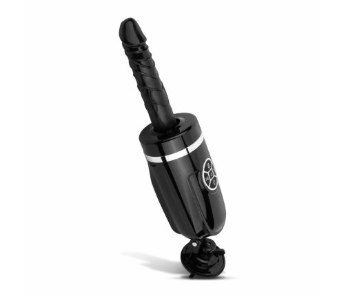 Teazers Thrusting Silicone Intimate Machine with Suction Cup Black 23cm