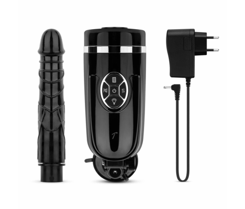 Teazers Thrusting Silicone Intimate Machine with Suction Cup Black 23cm
