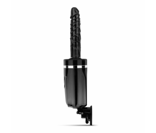 Teazers Thrusting Silicone Intimate Machine with Suction Cup Black 23cm