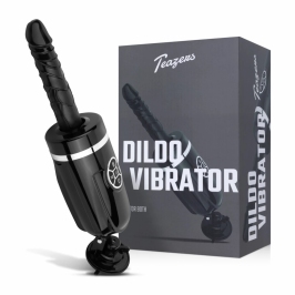 Teazers Thrusting Silicone Intimate Machine with Suction Cup Black 23cm