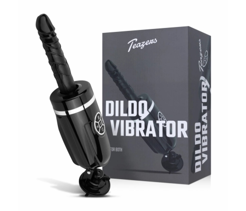 Teazers Thrusting Silicone Intimate Machine with Suction Cup Black 23cm