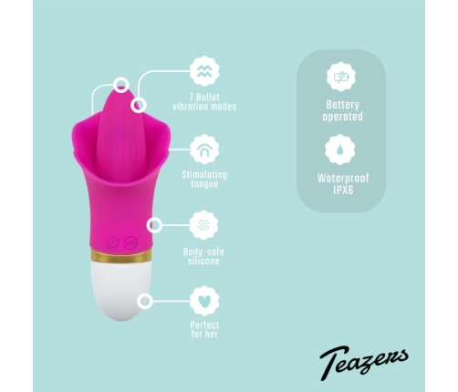 Teazers Flower Touch Compact Silicone Vibrating Device Pink