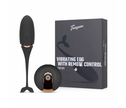 Teazers Vibrating Wireless Egg Black - 10-Mode Remote-Controlled Design