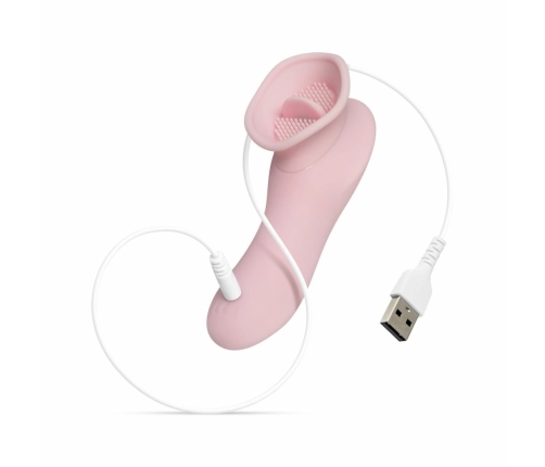 EasyToys Clitoral Stimulator with Thong Pink - Rechargeable Silicone Model