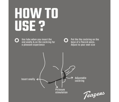 Teazers Triple Prostate Model with Remote Control & Adjustable Ring
