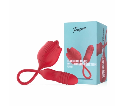 Teazers Rose Multifunctional Vibrator with Thrusting and Licking System Pink