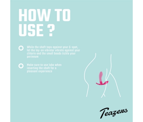 Teazers Remote-Controlled Multi-Zone Intimate Wearable Device, Black