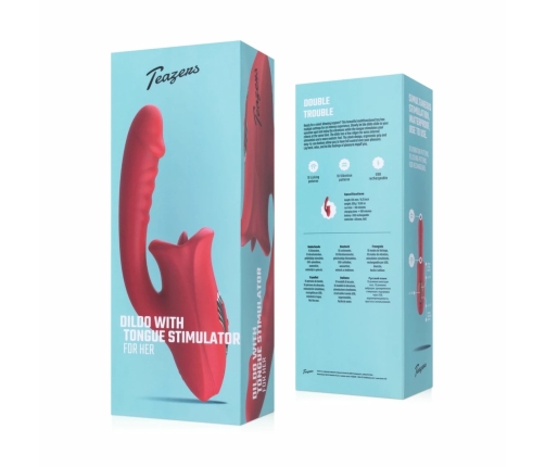 Teazers Multi-Function Vibrating Massager with Clitoral Stimulator Pink