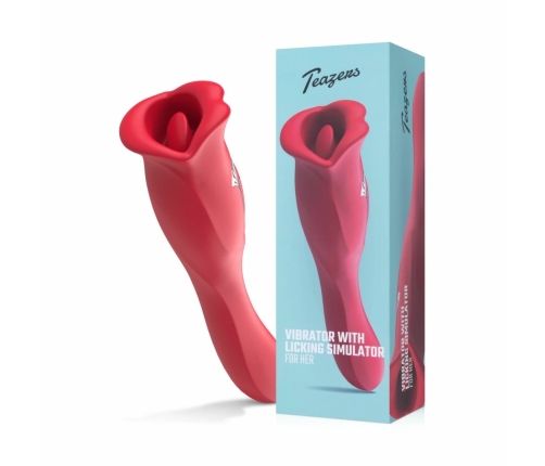 Teazers Dual-Action Intimate Device with Licking Function, Pink