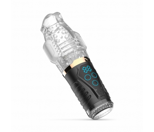 Teazers Intimate Device Thrusting Vibrating Rotating Black USB Rechargeable