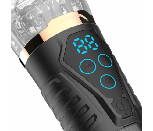 Teazers Intimate Device Thrusting Vibrating Rotating Black USB Rechargeable