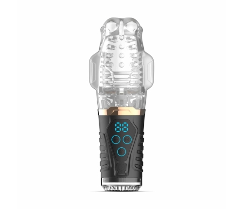 Teazers Intimate Device Thrusting Vibrating Rotating Black USB Rechargeable