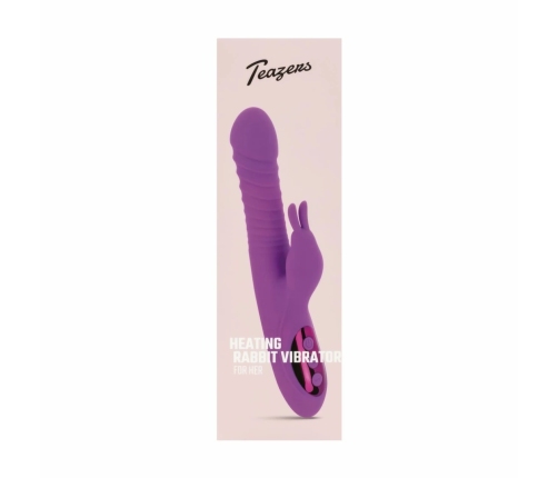 Teazers Heating Rabbit Intimate Massager Dual Motor Silicone Purple