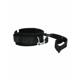 Frisky Adjustable Neoprene Collar & Nylon Leash Set, Black, 116cm