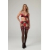 Vixson Bobbi 3-Piece Lace Lingerie Set with Adjustable Straps, Red