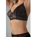Vibrant Sanne 3-Piece Lingerie Set - Black Leopard Print & Lace, Adjustable Fit