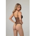 Sensual Dewi Bodysuit Black with Polka Dot Lace, Adjustable Straps