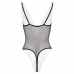 Sensual Dewi Bodysuit Black with Polka Dot Lace, Adjustable Straps