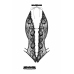 Renee Body-Set Black by Rene Rofe - Open Crotch, Floral Lace Design