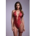 Rene Rofe Renee Open Design Body Red - Soft Stretchy Lingerie Set