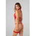 Rene Rofe Renee Open Design Body Red - Soft Stretchy Lingerie Set