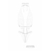 Renee Body Set White - Elegant Open Design, Floral Lace, Elastic Fit