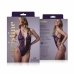 Renee Lace Open Crotch Bodysuit Purple - Elegant Strappy Design