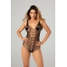 Amorelie Stretch Fishnet Bodysuit Black - Flexible Mesh Design