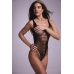 Amorelie Stretch Fishnet Bodysuit Black - Flexible Mesh Design