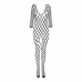 Passion Safiya Fishnet Bodystocking, Open Design, Black, One Size
