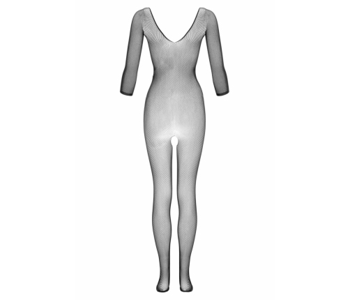 Obsessive Vaera Black Full-Body Catsuit with Decorative Patterns