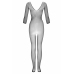 Obsessive Vaera Black Full-Body Catsuit with Decorative Patterns