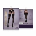 Feel Me Garter Stockings 15 Denier with Wide Floral Lace Band Black