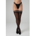 Leg Avenue Stripe A Pose Black Stay-Up Stockings 15 Denier Lace Top