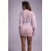 Vixen Lingerie Lace Kimono Set Flower White - Sheer Elegant Robe & String