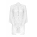 Vixen Lingerie Lace Kimono Set Flower White - Sheer Elegant Robe & String