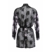 Obsessive Graceful Lace Kimono with Elegant Scalloped Edges, Black