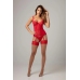 Cottelli Collection Marzia Red Lingerie Set with Suspenders, 2-Piece