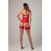 Cottelli Collection Marzia Red Lingerie Set with Suspenders, 2-Piece