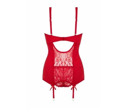 Cottelli Collection Marzia Red Lingerie Set with Suspenders, 2-Piece