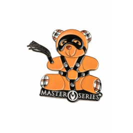 XR Brands BDSM Bear Enamel Pin - Playful Collectible Accessory