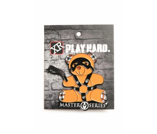 XR Brands BDSM Bear Enamel Pin - Playful Collectible Accessory