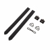 LOCKINK Adjustable Leather Wrist and Ankle Cuffs Set Black 34cm
