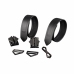 LOCKINK Adjustable Leather Wrist and Ankle Cuffs Set Black 34cm