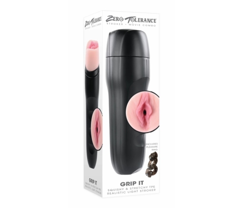 Evolved Grip It Light Intimate Device with C-Shaped Vibrating Ring Pink
