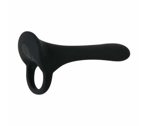 Evolved Cock Armor Rechargeable Silicone Vibrating Ring Black
