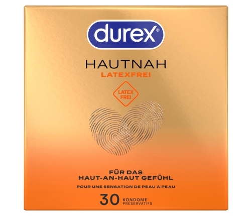 Durex Hautnah Latex Free 30 pcs - Anatomical Polyisoprene Condoms