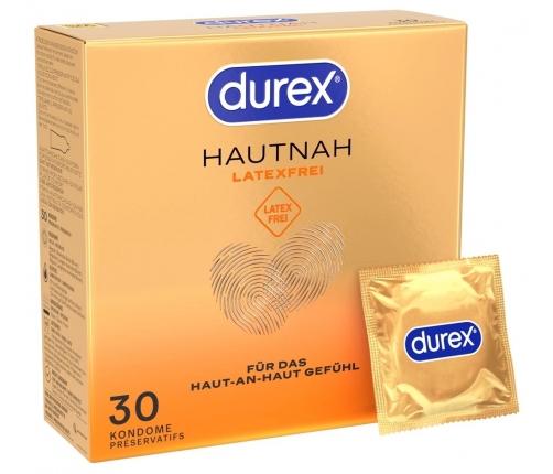 Durex Hautnah Latex Free 30 pcs - Anatomical Polyisoprene Condoms